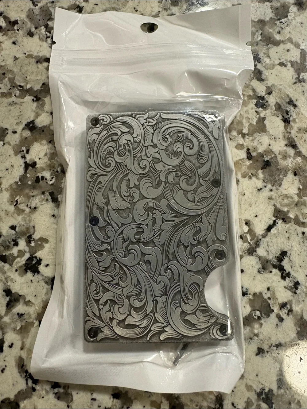 Engraved Money Clip Card Holder - Silver